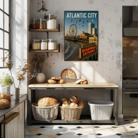 Atlantic City Boardwalk Nostalgia Travel Poster PosterGoat