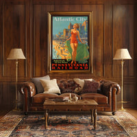 Atlantic City Mid-Century Glamour Vintage Travel Poster PosterGoat