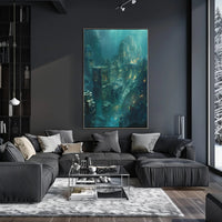 Atlantis Underwater City: Surreal Fantasy Futuristic Sci-Fi Poster PosterGoat