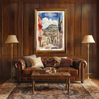 Aubagne's Charming Street Scene: A Vibrant Travel Poster PosterGoat