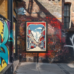 Aubervilliers Street Scene: Nostalgic Urban or Cityscape Poster PosterGoat