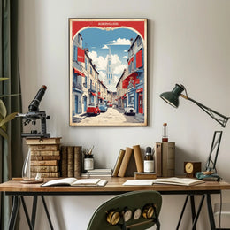 Aubervilliers Street Scene: Nostalgic Urban or Cityscape Poster PosterGoat