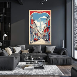 Aubervilliers Street Scene: Nostalgic Urban or Cityscape Poster PosterGoat