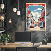 Aubervilliers Street Scene: Nostalgic Urban or Cityscape Poster PosterGoat