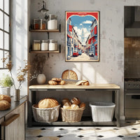 Aubervilliers Street Scene: Nostalgic Urban or Cityscape Poster PosterGoat