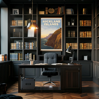 Auckland Islands Vintage Scenic Travel Poster PosterGoat