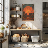 Auckland Skyline at Sunset Urban or Cityscape Poster PosterGoat