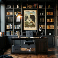 Audubon's Heron and Eagle Animal Poster PosterGoat