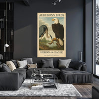 Audubon's Heron and Eagle Animal Poster PosterGoat