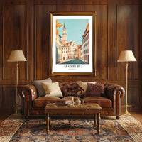 Augsburg's Enchanting Streets: Tranquil Cityscape Art Poster PosterGoat