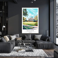 Augusta Georgia Clubhouse Golf Scenic Sports Poster PosterGoat