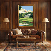 Augusta Golf Clubhouse Scenic Travel Poster PosterGoat
