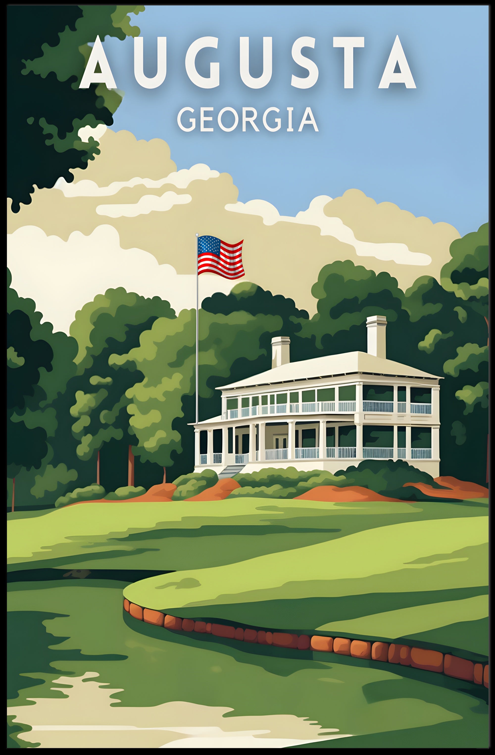 Augusta Golf Course Poster PosterGoat
