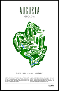 Augusta National Golf Course Watercolor Illustration Sports Poster PosterGoat