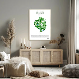 Augusta National Golf Course Watercolor Illustration Sports Poster PosterGoat