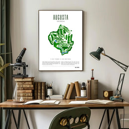 Augusta National Golf Course Watercolor Illustration Sports Poster PosterGoat