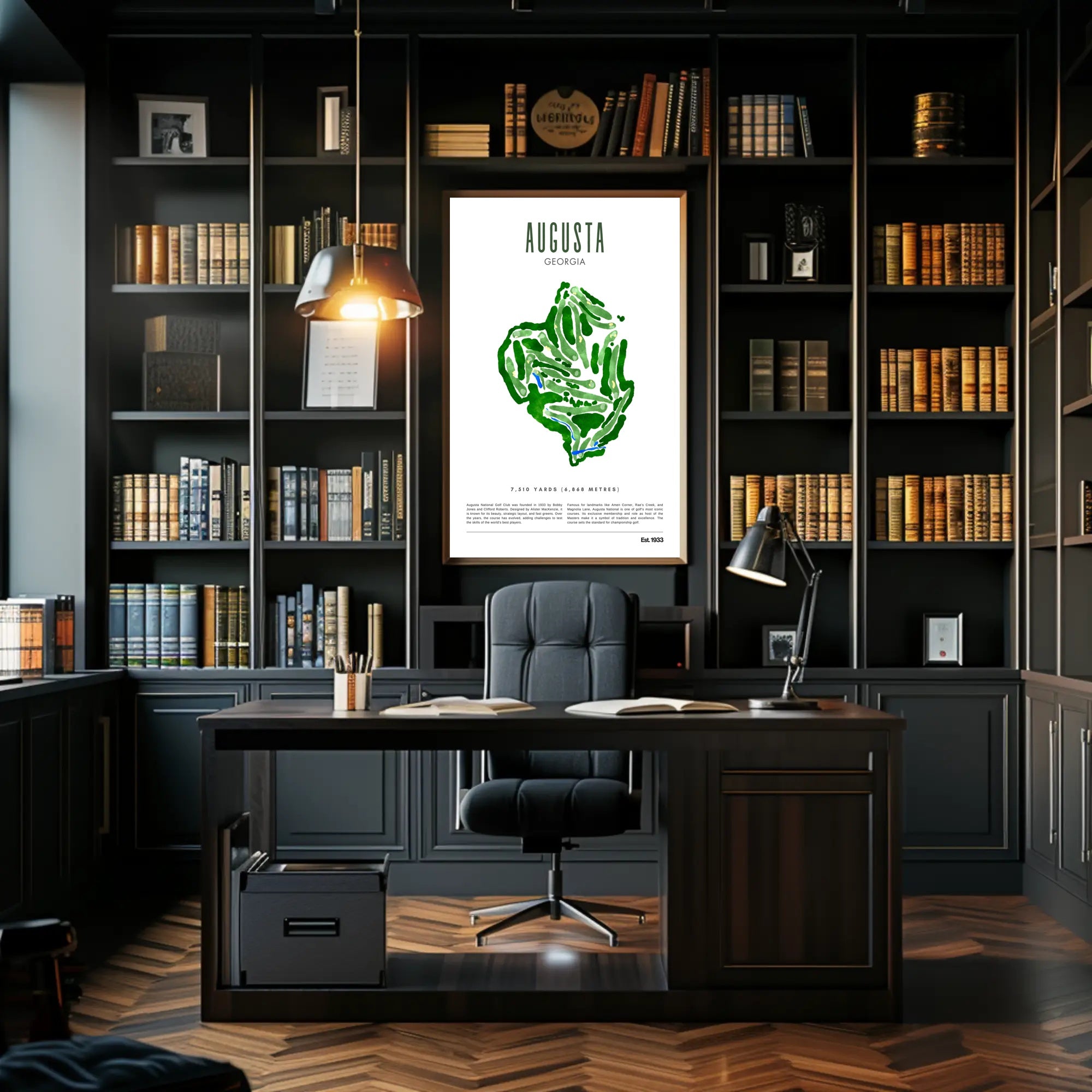 Augusta National Golf Course Watercolor Illustration Sports Poster PosterGoat