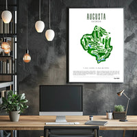 Augusta National Golf Course Watercolor Illustration Sports Poster PosterGoat