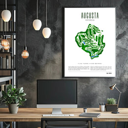 Augusta National Golf Course Watercolor Illustration Sports Poster PosterGoat