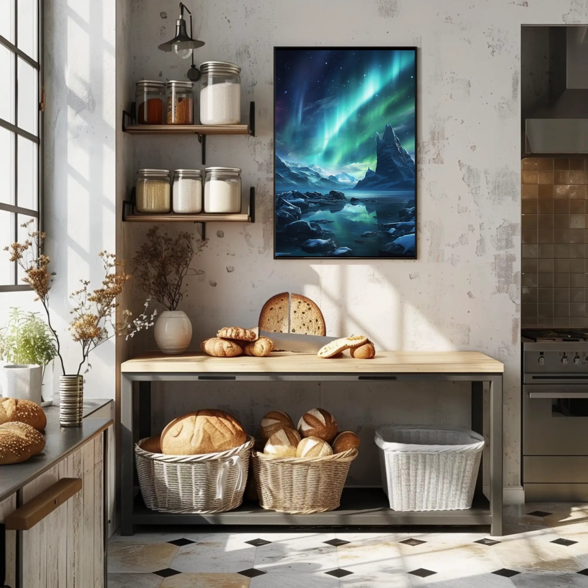 Aurora Borealis Arctic Landscape Art Print - National Park Poster PosterGoat