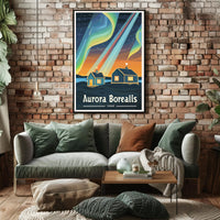 Aurora Borealis Magic in Iceland Travel Poster PosterGoat