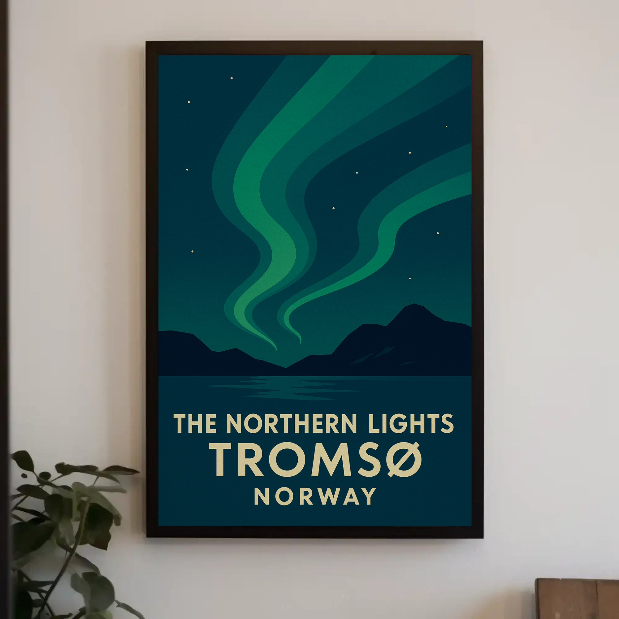 Aurora Borealis Tromsø Norway Travel Poster PosterGoat