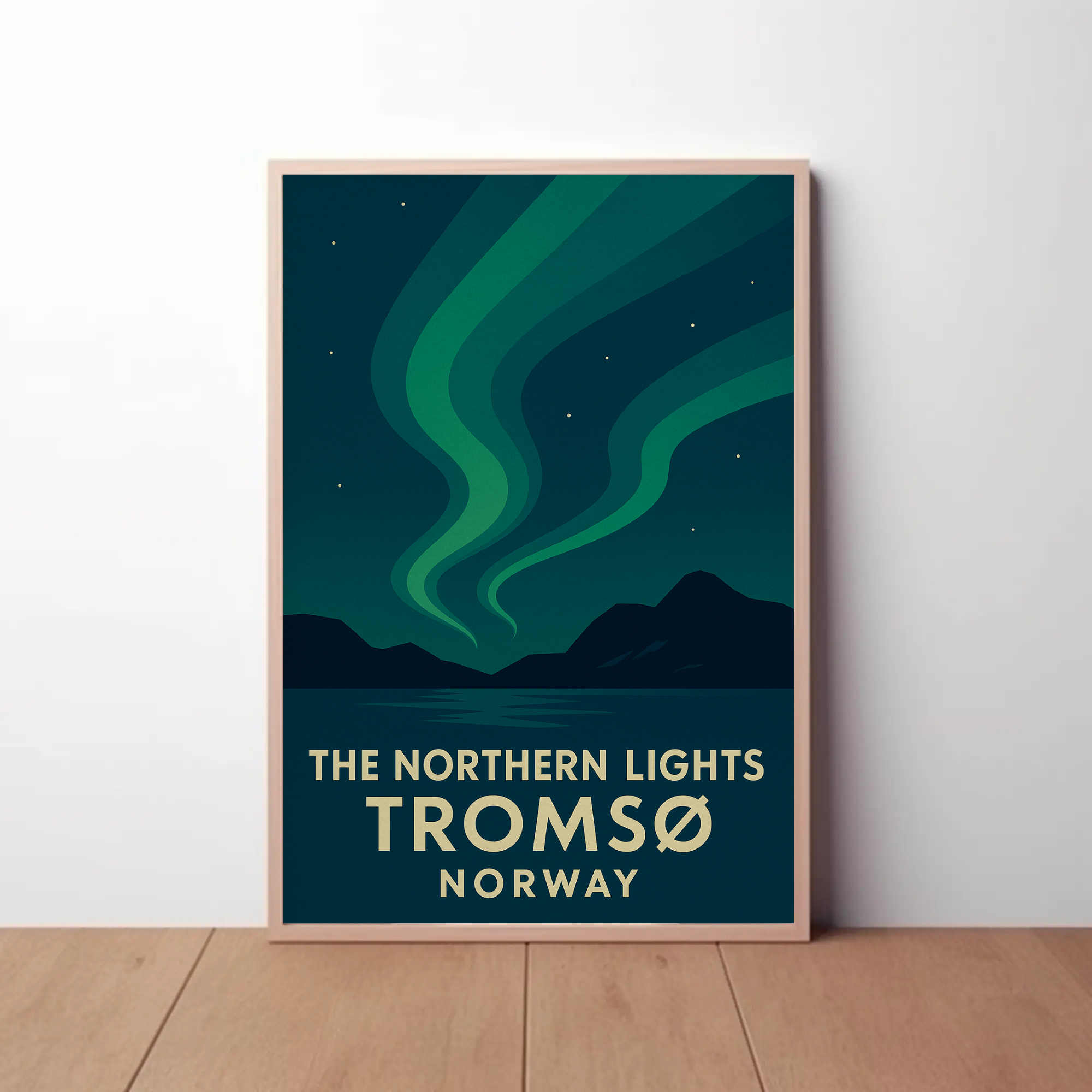 Aurora Borealis Tromsø Norway Travel Poster PosterGoat