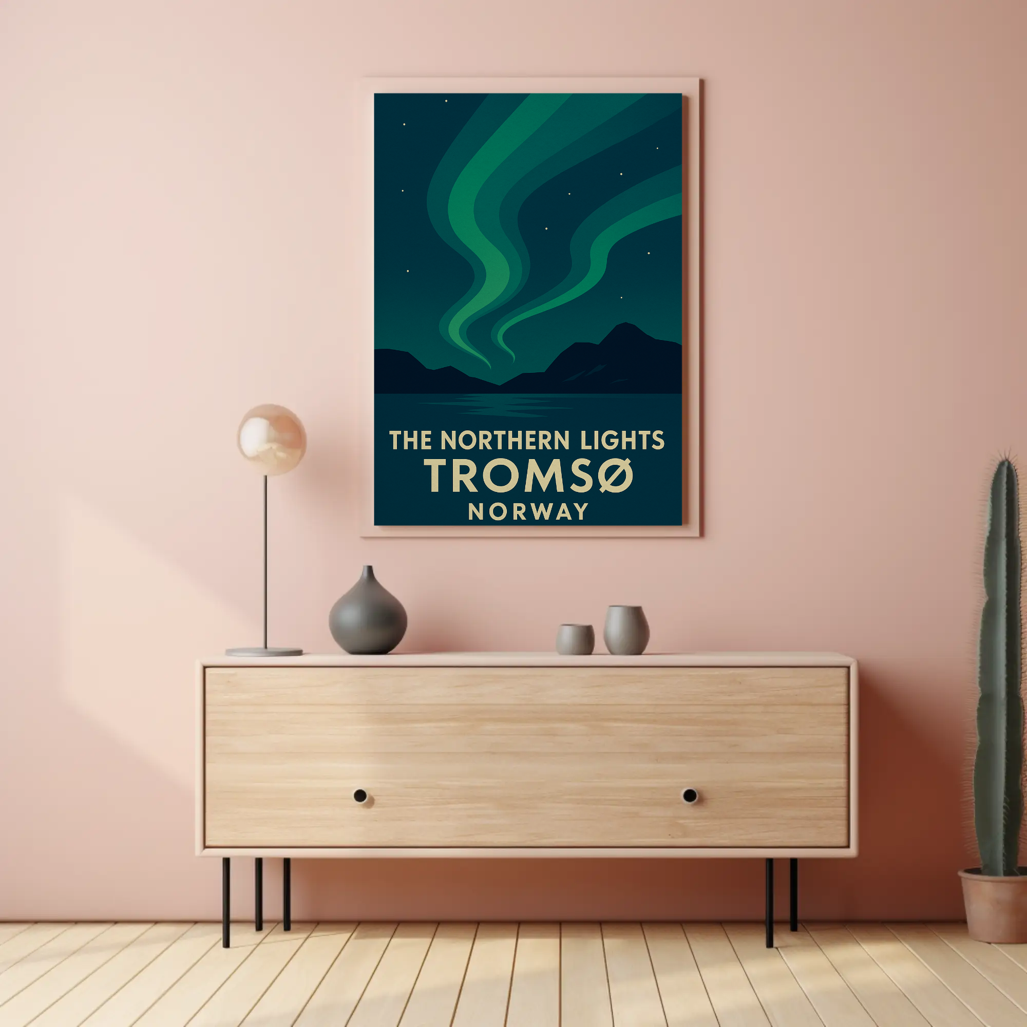 Aurora Borealis Tromsø Norway Travel Poster PosterGoat