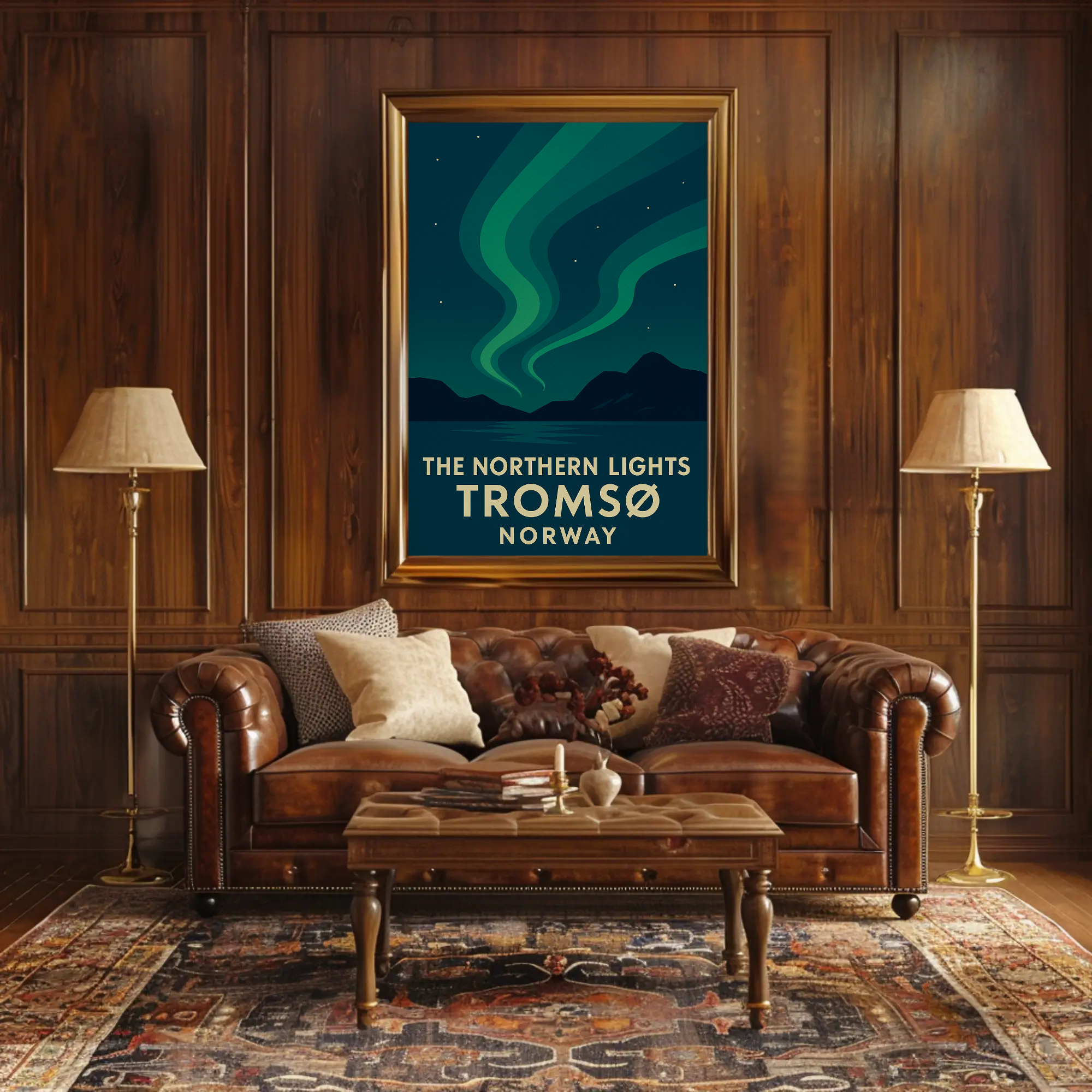 Aurora Borealis Tromsø Norway Travel Poster PosterGoat