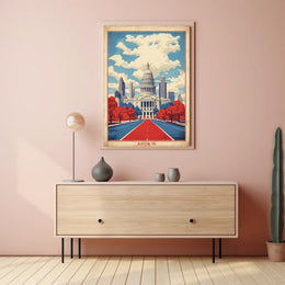 Austin Capitol Vintage Style Urban or Cityscape Poster PosterGoat