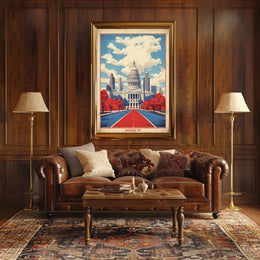 Austin Capitol Vintage Style Urban or Cityscape Poster PosterGoat