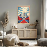 Austin Capitol Vintage Style Urban or Cityscape Poster PosterGoat