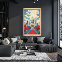 Austin Capitol Vintage Style Urban or Cityscape Poster PosterGoat