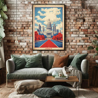 Austin Capitol Vintage Style Urban or Cityscape Poster PosterGoat
