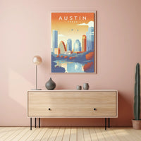 Austin Skyline Serenity in Modern Urban Cityscape PosterGoat