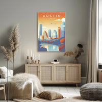 Austin Skyline Serenity in Modern Urban Cityscape PosterGoat