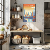 Austin Skyline Serenity in Modern Urban Cityscape PosterGoat