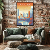 Austin Skyline Serenity in Modern Urban Cityscape PosterGoat