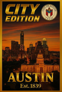 Austin Sunset Skyline City Edition Travel Poster PosterGoat