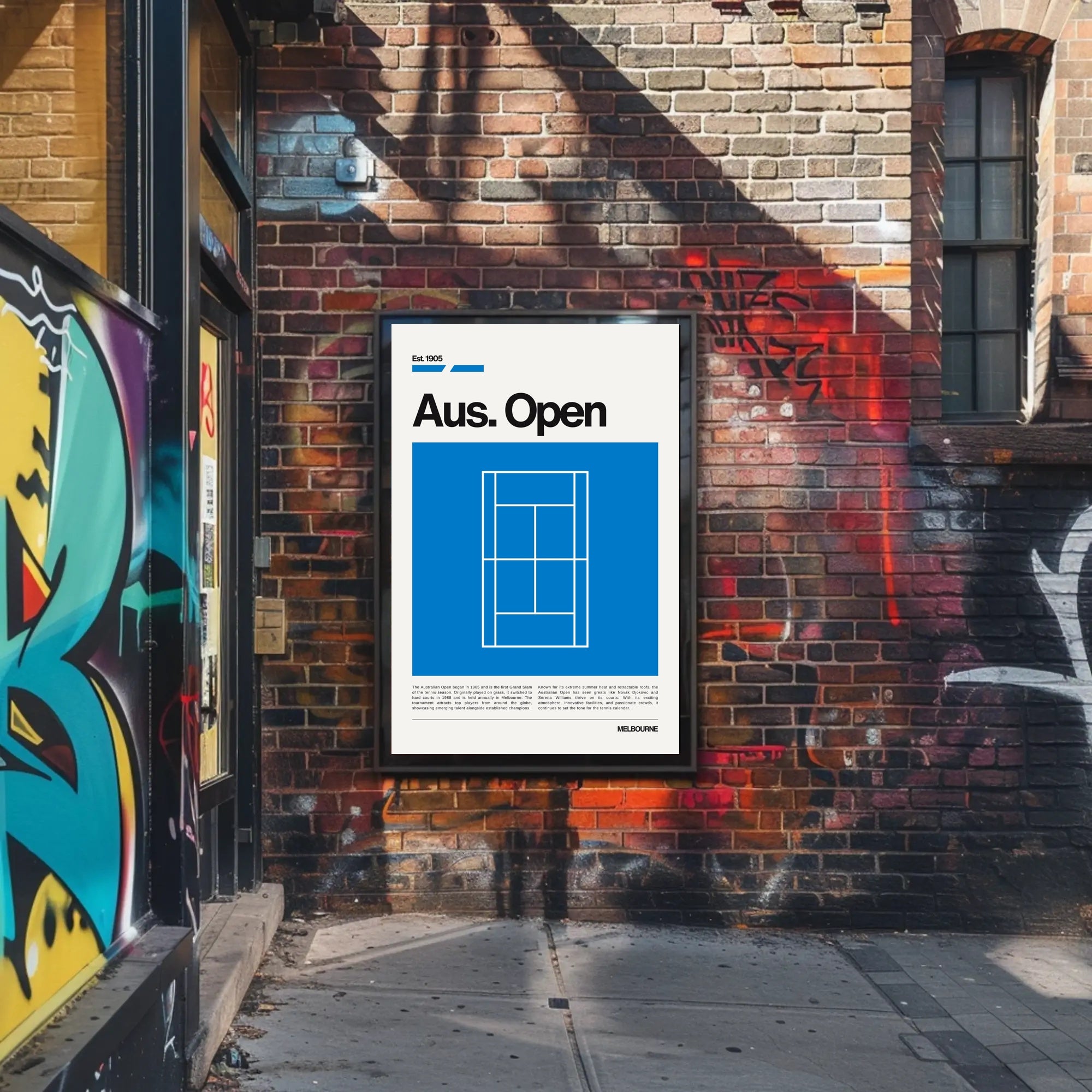 Australian Open Legacy Sports Poster PosterGoat