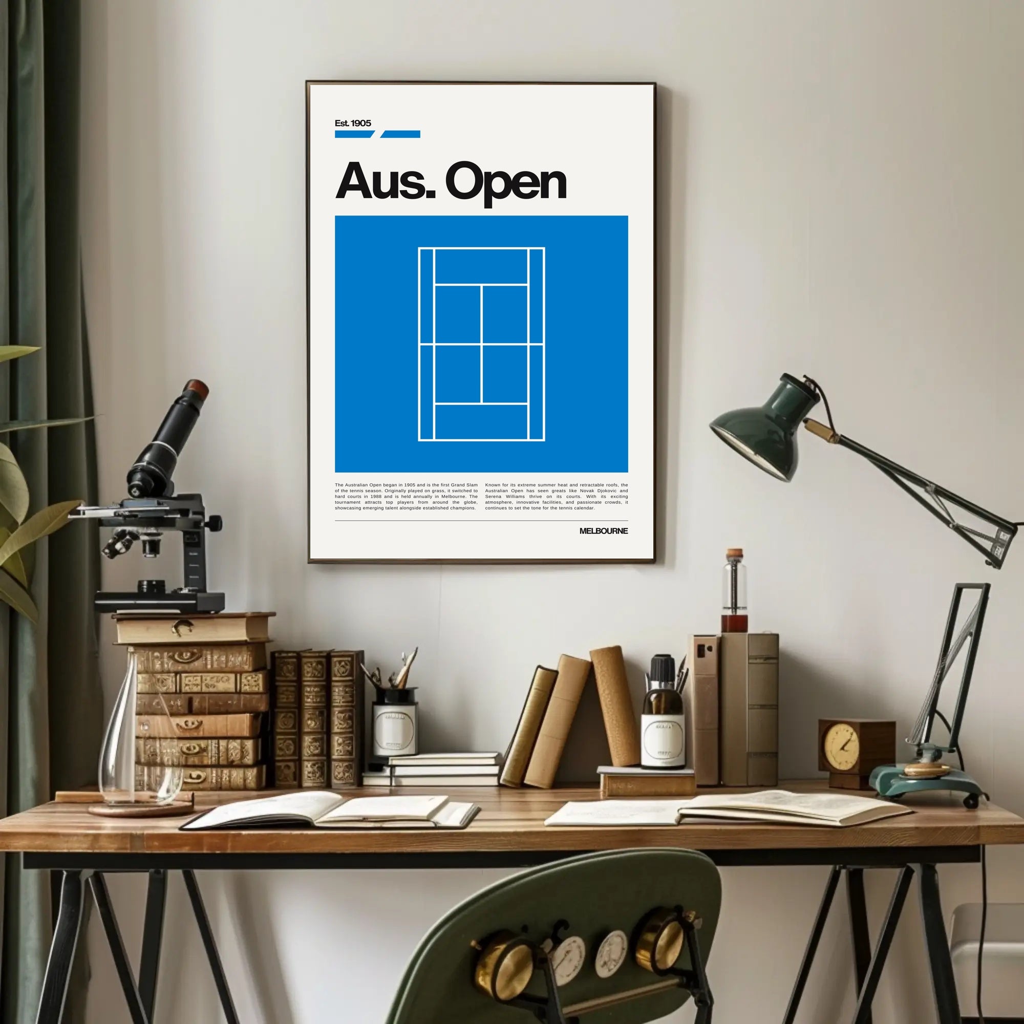 Australian Open Legacy Sports Poster PosterGoat