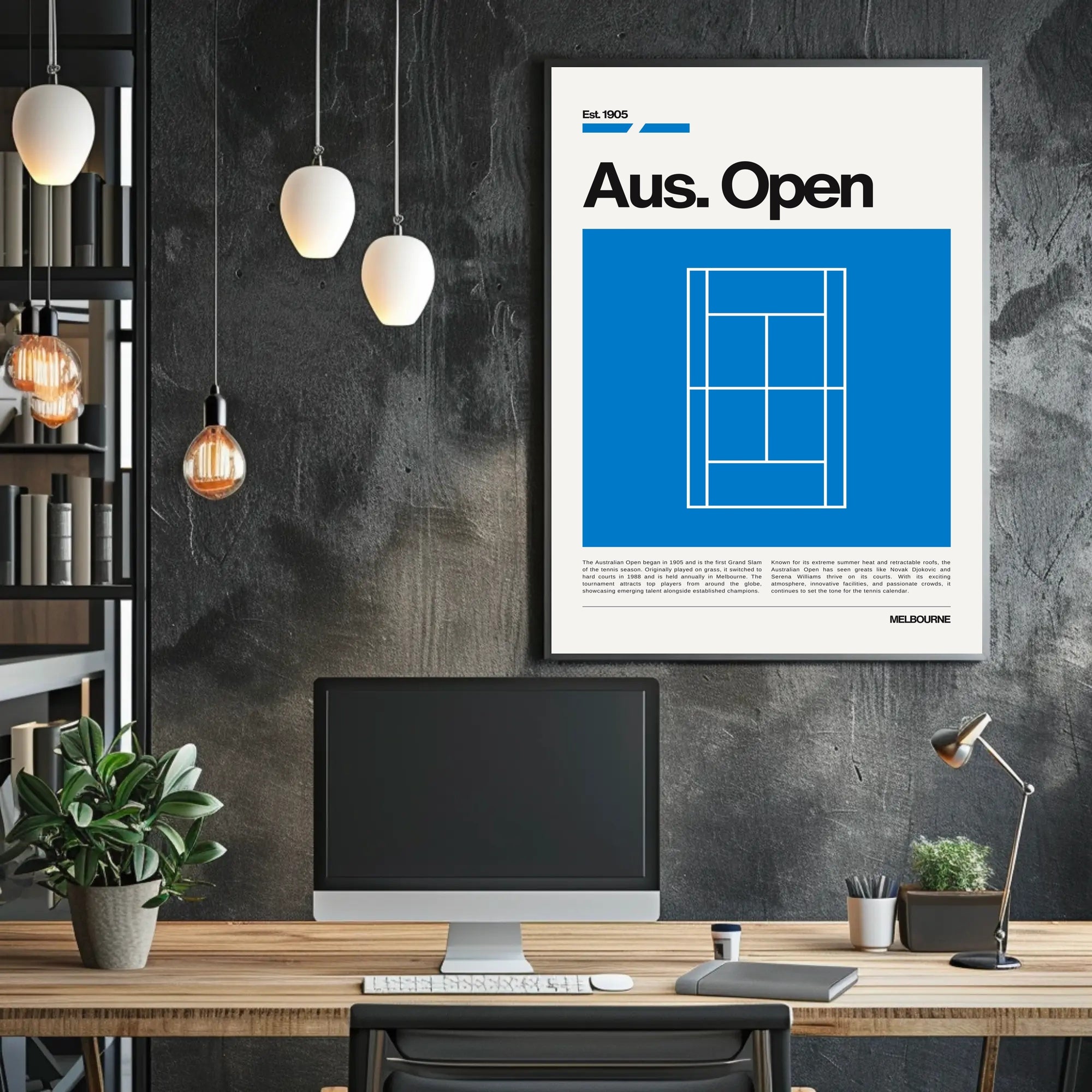 Australian Open Legacy Sports Poster PosterGoat