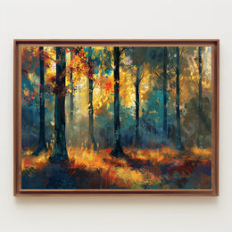 Autumn Forest Impressionism: Abstract or Artistic Poster PosterGoat