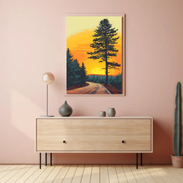 Autumn Forest Path Fine Art Print PosterGoat