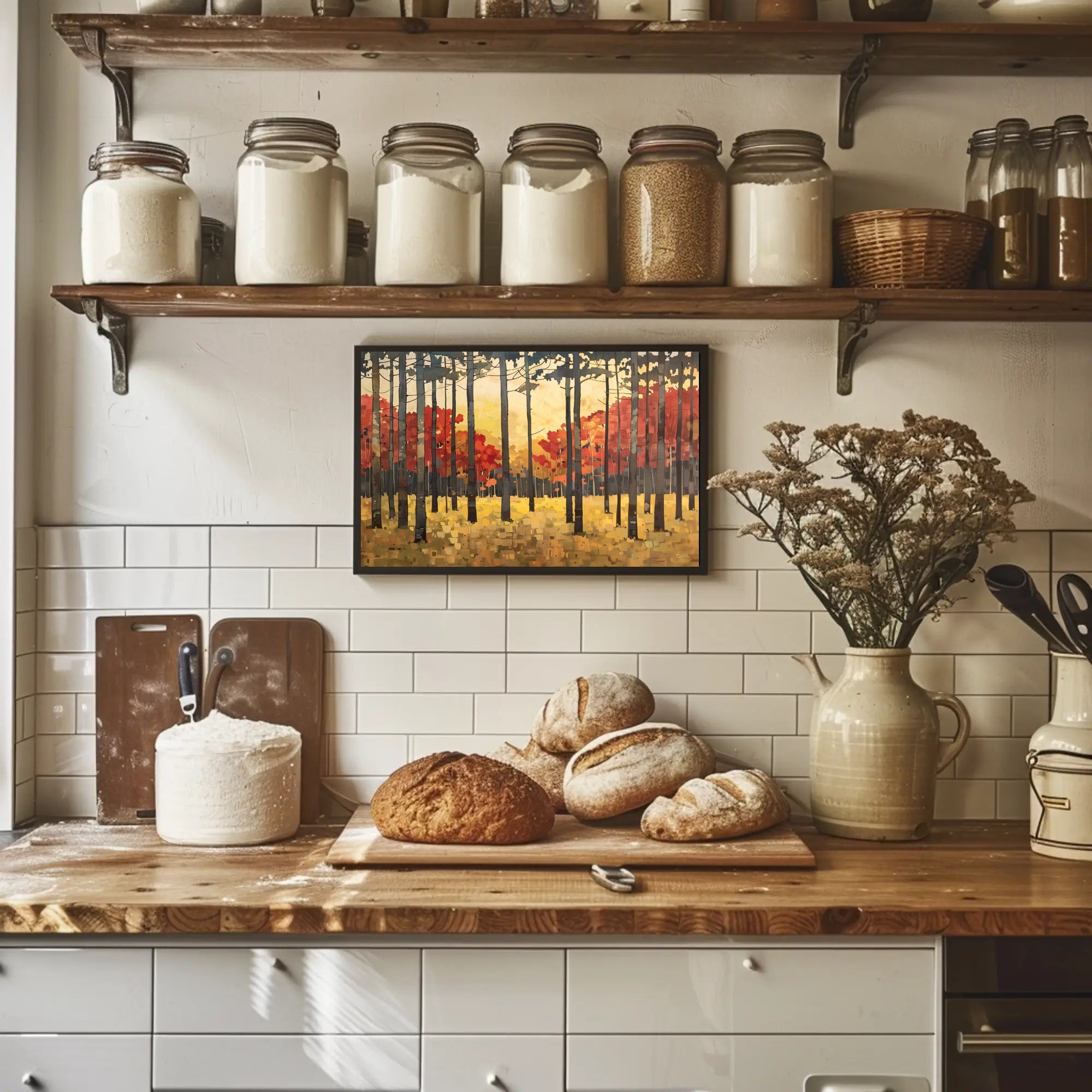 Autumn Forest Tranquility Abstract or Artistic Poster PosterGoat