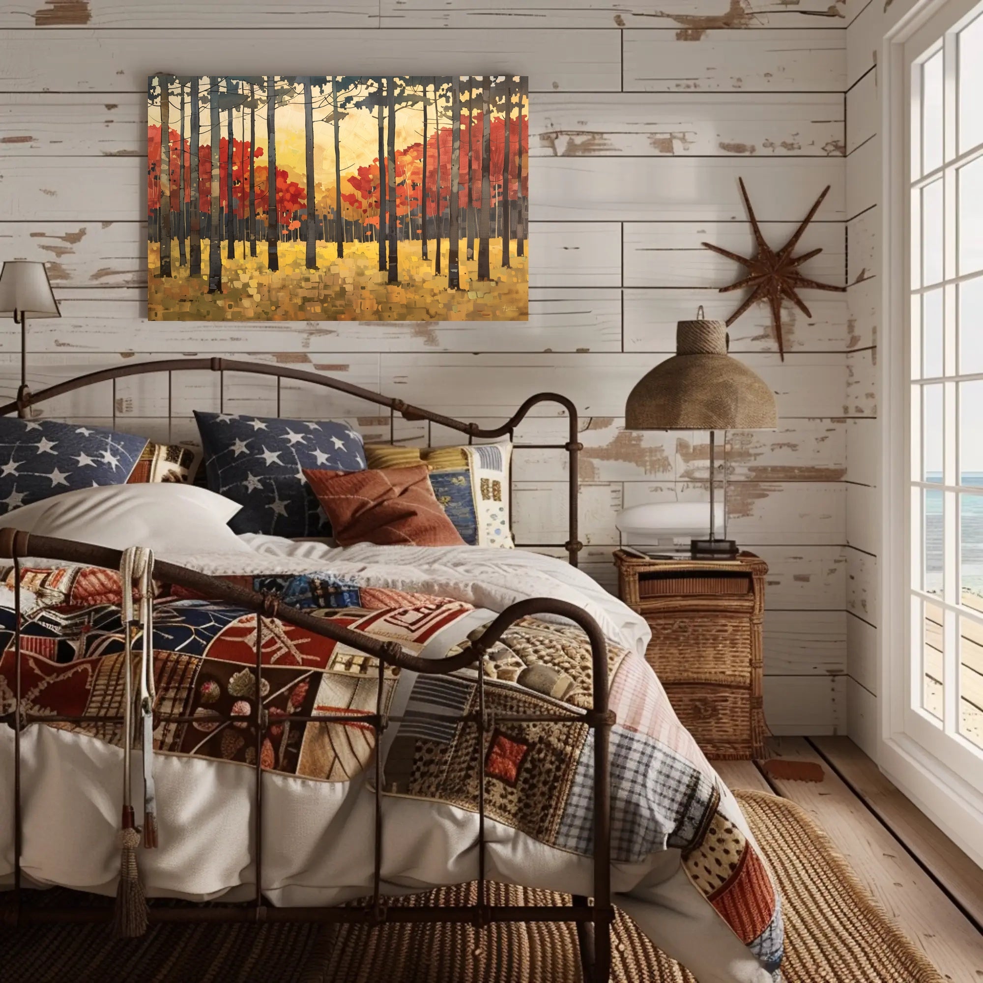 Autumn Forest Tranquility Abstract or Artistic Poster PosterGoat
