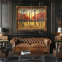Autumn Forest Tranquility Abstract or Artistic Poster PosterGoat