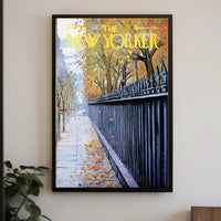 Autumn NYC Scene Urban Artwork Travel Poster PosterGoat