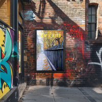 Autumn NYC Scene Urban Artwork Travel Poster PosterGoat