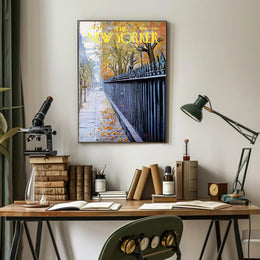 Autumn NYC Scene Urban Artwork Travel Poster PosterGoat